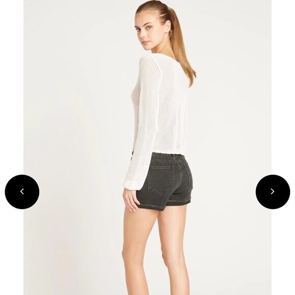 Vigoss Marley Cuff Shorts Distressed Size 31 Mid-Rise Black Short - Picture 9 of 9